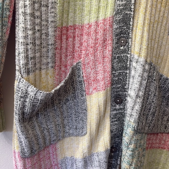 Anthropologie Multicolor Patchwork Cardigan - women’s medium - long length - Picture 3 of 5